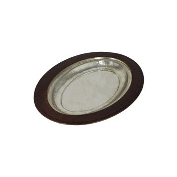 Turna Bakır TURNA4415-3 35 cm Piyade Oksit El Dövme İskender Kebap Kayık Sunum Tabağı