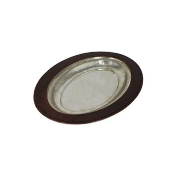 Turna Bakır TURNA4417-3 30 cm Piyade Oksit El Dövme İskender Kebap Kayık Sunum Tabağı