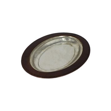 Turna Bakır TURNA4418-3 25 cm Piyade Oksit El Dövme İskender Kebap Kayık Sunum Tabağı