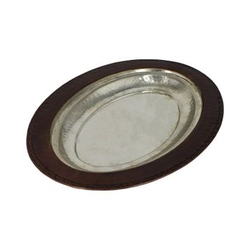 Turna Bakır TURNA4418-3 25 cm Piyade Oksit El Dövme İskender Kebap Kayık Sunum Tabağı