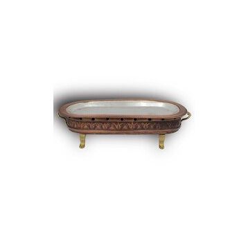 Turna Bakır TURNA5862-3 30 cm Oksit Ayaklı Közlü Sunum Kebaplık