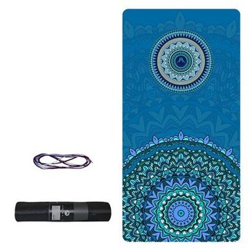 Tusi 008 Kilim Desenli Mavi Yoga Matı ve Pilates Minderi