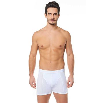 Tutku 0114 Likralı Beyaz Erkek Boxer