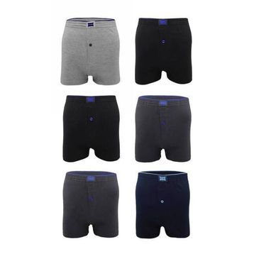 Tutku 0117 4'lü Paket Penye Düğmeli Erkek Boxer