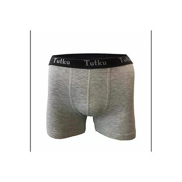 Tutku 0400 Elastan 6'li Paket Gri Spor Erkek Boxer