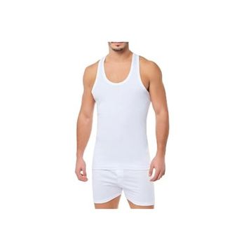 Tutku 118 Ribana Askılı 6'lı Beyaz Erkek Spor Atlet