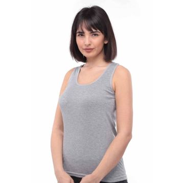 Tutku 136 Ribana Geniş Askılı Gri Kadın Atlet