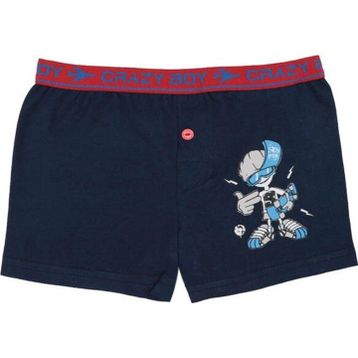 Tutku 253 Baskılı Elastan Lacivert Erkek Çocuk Boxer