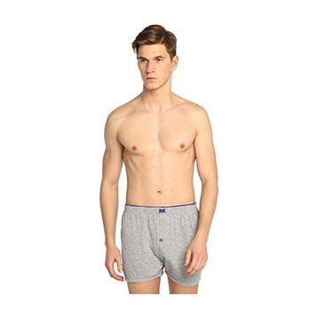 Tutku Düz Havlubel Düğmeli 6'lı Gri Erkek Boxer
