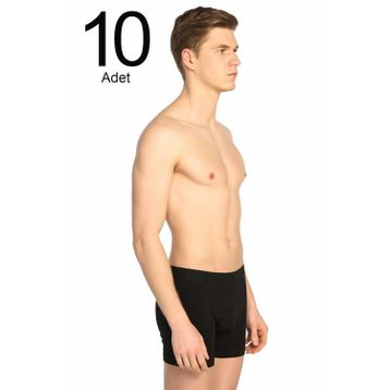 Tutku ELF568T0114CCM10 Siyah 10 lu Paket likralı Erkek Boxer