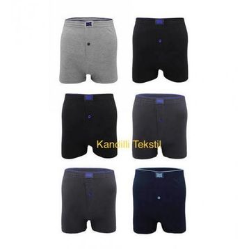 Tutku ELF568T0117CCM6 Karışık Renk 6 lı Paket Penye Düğmeli Erkek Boxer
