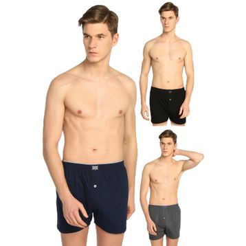 Tutku ELF568T0117CCM6 Karışık Renk 6 lı Paket Penye Düğmeli Erkek Boxer