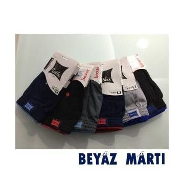 Tutku ELF568T0117CCM6 Lacivert 6 lı Paket Penye Düğmeli Erkek Boxer