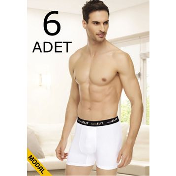 Tutku Elit 1252 Siyah 6 Adet Modal Elastan Spor Boxer