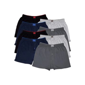 Tutku Karışık Renk Penye Havlu Bel 8'li Erkek Boxer