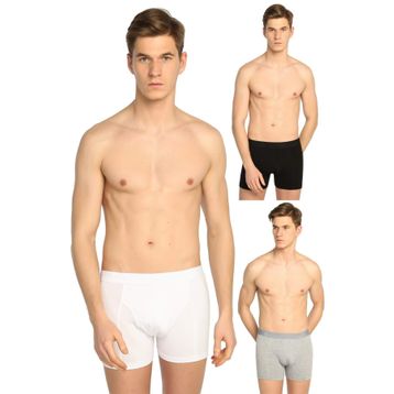 Tutku Pamuklu Likralı Paçalı Don 10'lu Karışık Renk Erkek Boxer