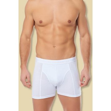 Tutku T114 Elastan Pamuklu 3'lü Beyaz Erkek Boxer