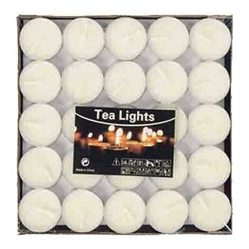 Tvshopmarket Tealight 25'li Beyaz Mum