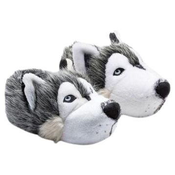 Twigy CC0530 Tw Husky Gri Hayvan Figürlü Erkek Panduf