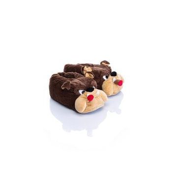 Twigy YY0261 Tw BULLDOG-2 Hayvanlı Kahverengi Kadın Panduf