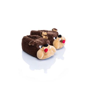 Twigy YY0261 Tw BULLDOG-2 Hayvanlı Kahverengi Kadın Panduf