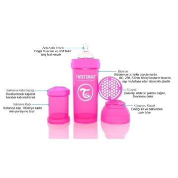 Twistshake 330 ml Mavi Anti-Kolik Biberon