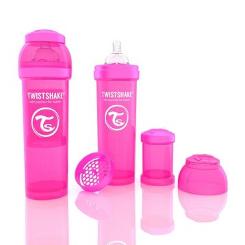 Twistshake 330 ml Pembe Anti-Kolik Biberon