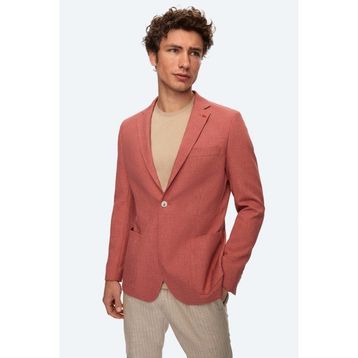 Twn 0EF04R104409M Slim Fit Gül Kurusu Armürlü Kumaş Ceket