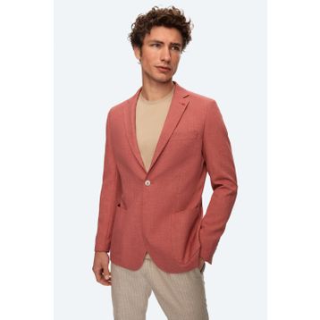 Twn 0EF04R104409M Slim Fit Gül Kurusu Armürlü Kumaş Ceket
