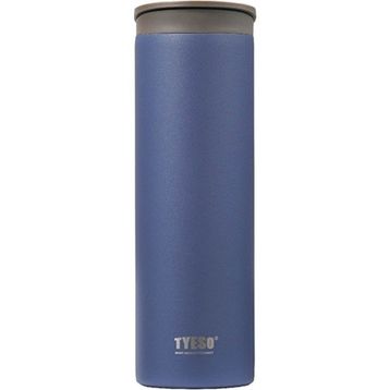 Tyeso 500 ml Mavi Flat Vakumlu Paslanmaz Çelik Taşıma Saplı Termos