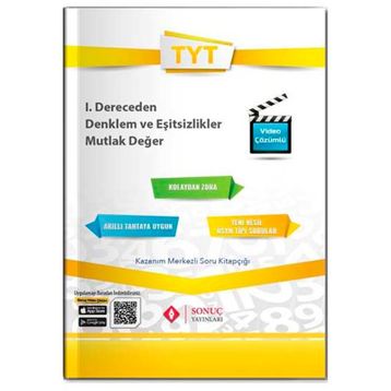 Tyt 1 Dereceden Denklem Ve Eşitsizlikler Mutlak Değer Sonuccedil Yayınları