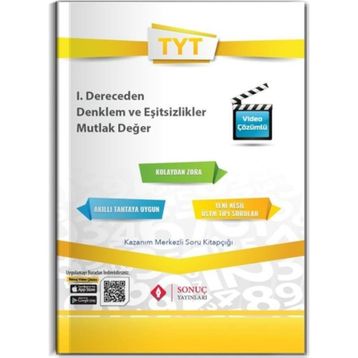 Tyt 1 Dereceden Denklem Ve Eşitsizlikler Mutlak Değer Sonuccedil Yayınları