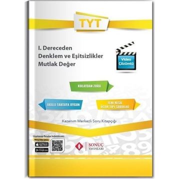 Tyt 1 Dereceden Denklem Ve Eşitsizlikler Mutlak Değer Sonuccedil Yayınları