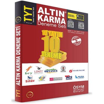 TYT 10 Farklı Yayın 10 Farklı Deneme Altın Karma