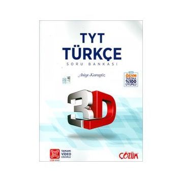 TYT 3D Türkçe Tamamı Video Çözümlü Soru Bankası Çözüm Yayınları