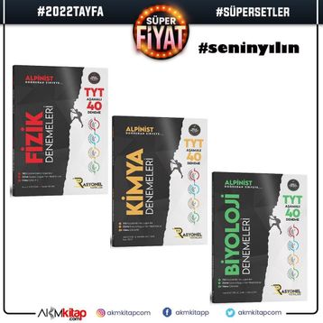 TYT Aşamalı Alpinist 40 Deneme Fizik Kimya ve Biyoloji Seti 3 Kitap - Rasyonel Yayınları