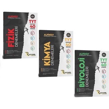 TYT Aşamalı Alpinist 40 Deneme Fizik Kimya ve Biyoloji Seti 3 Kitap - Rasyonel Yayınları