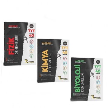 TYT Aşamalı Alpinist 40 Deneme Fizik Kimya ve Biyoloji Seti 3 Kitap - Rasyonel Yayınları
