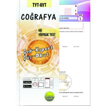 TYT AYT Coğrafya Yaprak Testleri Çek Kopart 48 Adet-Pano Yayınları