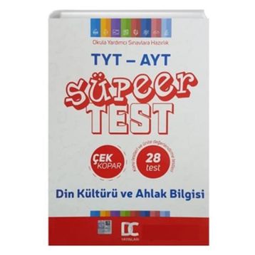 TYT AYT Din Kültürü Ve Ahlak Bilgisi Süper Test Çek Kopar Doğru Cevap Yayınları