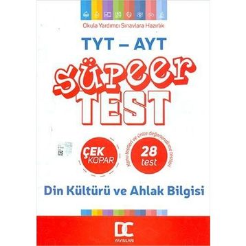 TYT AYT Din Kültürü Ve Ahlak Bilgisi Süper Test Çek Kopar Doğru Cevap Yayınları