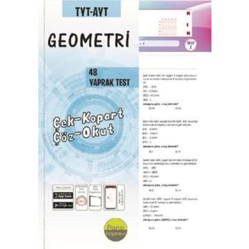 Tyt Ayt Geometri Yaprak Testleri Çek Kopart 48 Adet Pano Yayınları