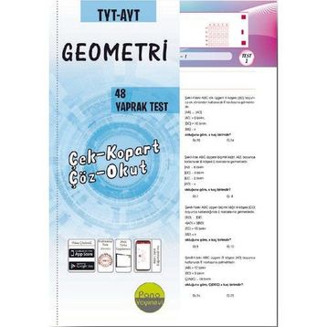 Tyt Ayt Geometri Yaprak Testleri Çek Kopart 48 Adet Pano Yayınları