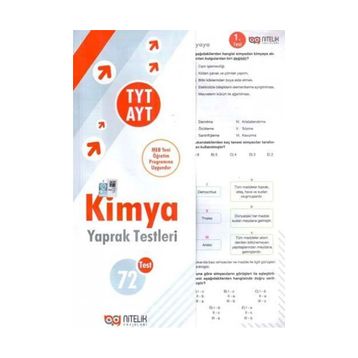 TYT AYT Kimya Yaprak Testleri Nitelik Yayınları