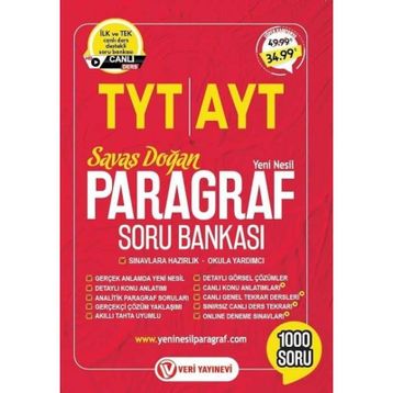TYT AYT Paragraf Soru Bankası Veri Yayınları