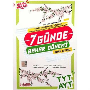 TYT AYT Tarih Coğrafta Felsefe 7 Günde Güz Dönemi Soru Bankası-Palme Yayınları