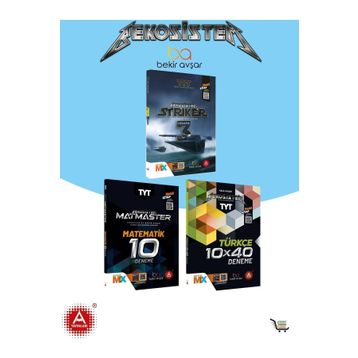 TYT Bekosistem Striker 3 Deneme + TYT Bekosistem Matmaster Matematik 10'lu Deneme + TYT Bekosistem Türkçe 10x40 Deneme Set - Bekir Avşar