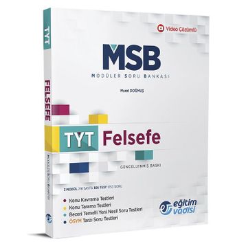 TYT Felsefe Güncel MSB Modüler Soru Bankası-Eğitim Vadisi