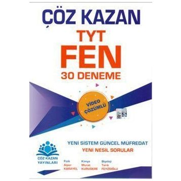 TYT Fen Bilimleri 30 Deneme Çöz Kazan Yayınları