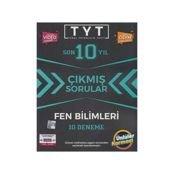 Tyt Fen Bilimleri Son 10 Yıl Çıkmış Sorular 10 Deneme - Ünlüler Yayınları